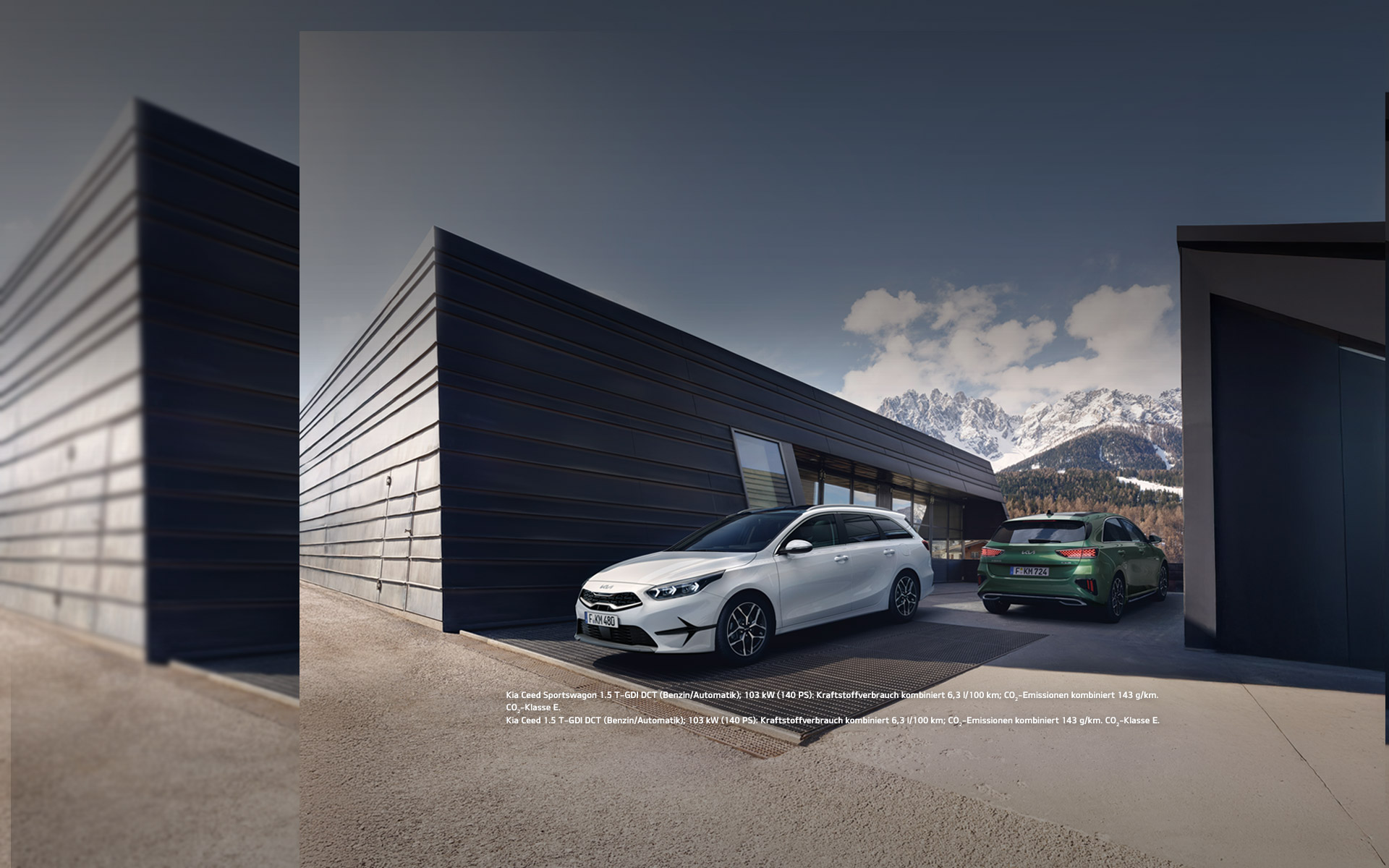 Der Kia Ceed Sportswagon von schräg vorne und der Kia Ceed in Heckansicht